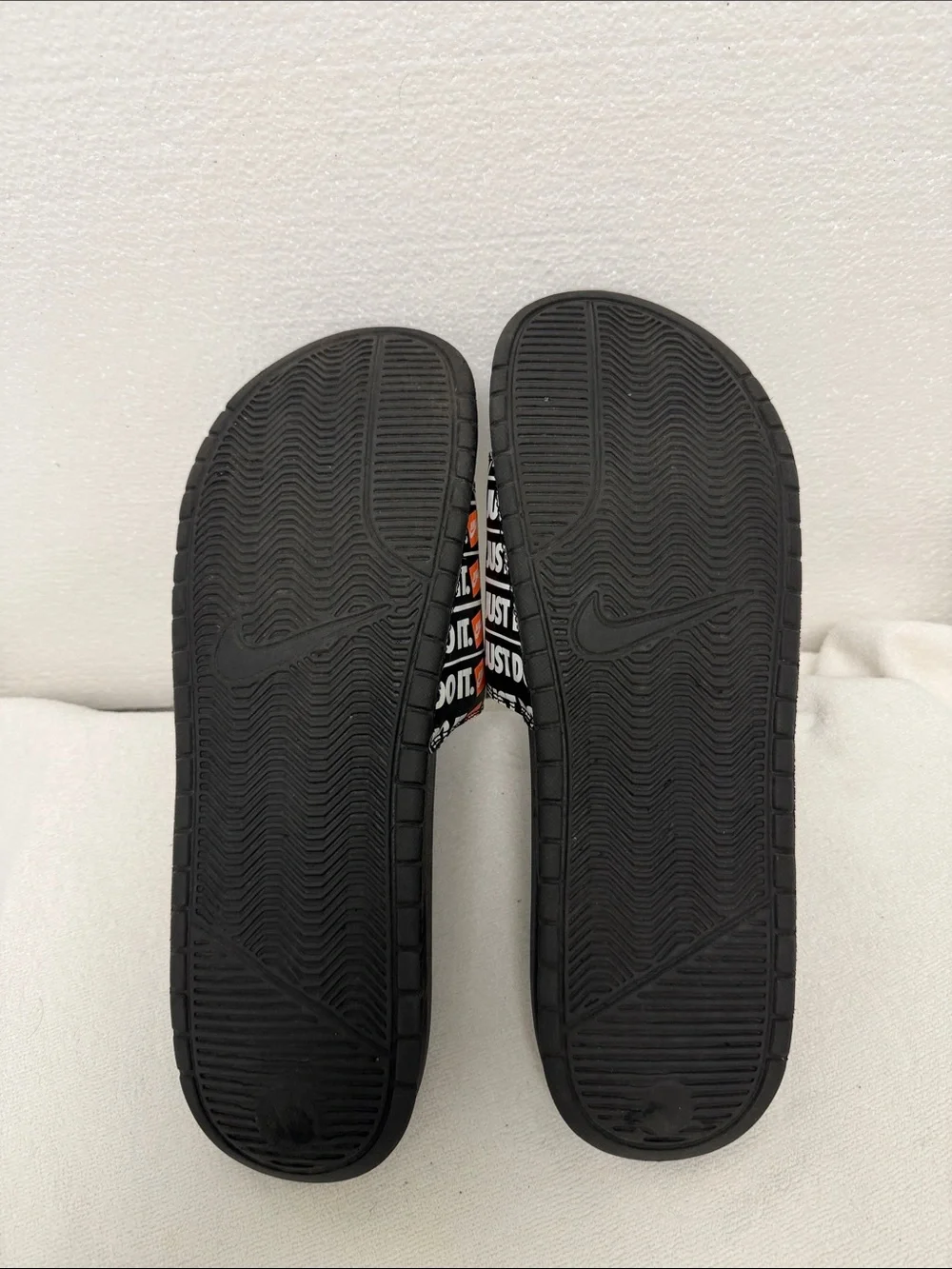 Nike Benassi JDI Print Men's Slide Sandals Black Orange Size 14